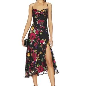 ASTR The Label Gaia Slip Midi Dress Women's Large Retail $148